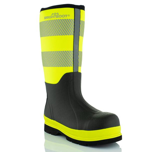 High Leg Waterproof Safety Boots Yellow / Black – BRIGHTBOOT
